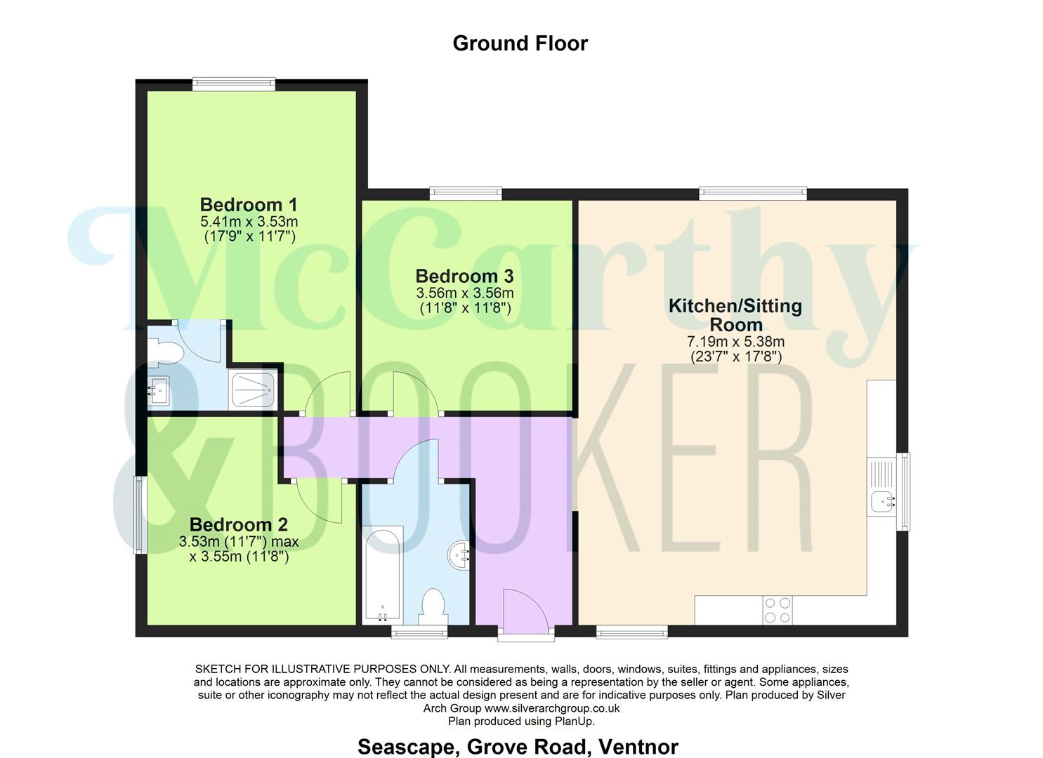 CHAIN FREE BUNGALOW-Grove Road, Ventnor floorplan
